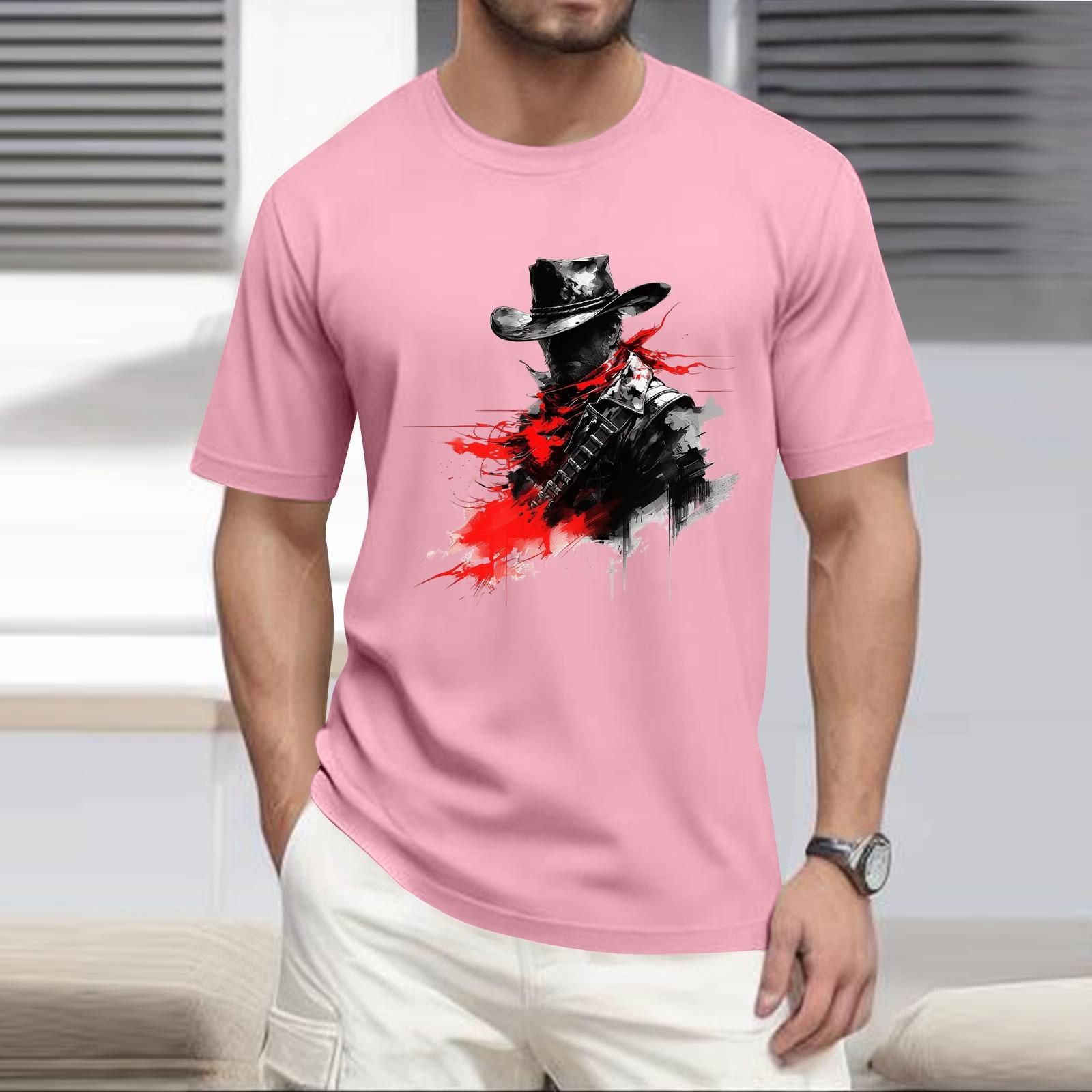 

Мужская рубашка с воротником-стойкой и коротким рукавом, свободная рубашка для отдыха и отдыха, мужская XXXL розовый