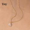 Birthday Gifts for Her Water Drop Necklace Women, Cubic Zirconia Rhinestone Versatile Jewelry Special Occasions Pendant, Sparkling Statement Cocktail