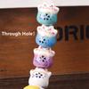 10pcs 14mm Through Hole Fortune Cat Raise Claws Ceramic Porcelain Loose Beads For Jewelry Making Accessories DIY Crafts Findings Creativity Beads