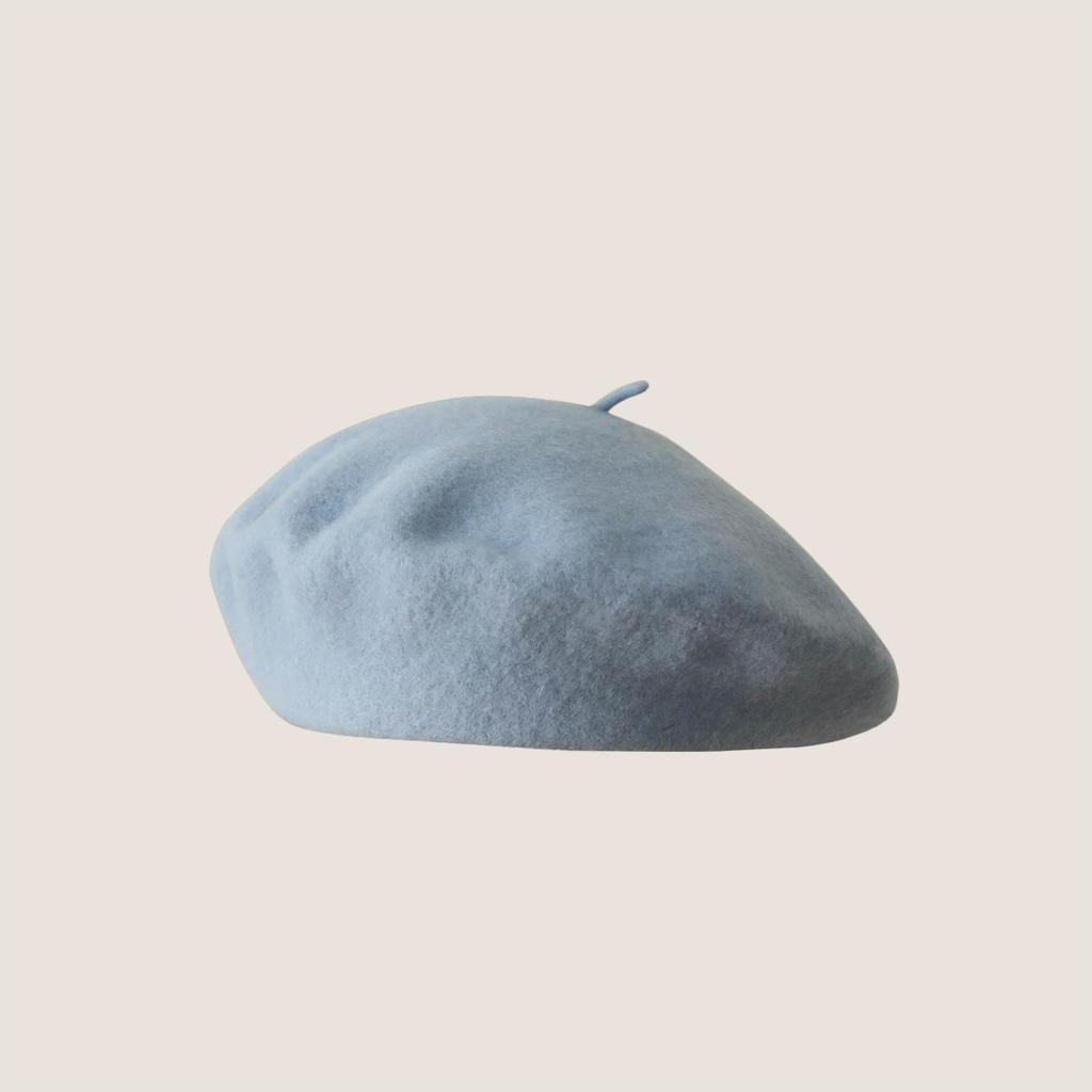 Vintage Wool French Beret for Women Solid Fashion Simple Casual Beret Solid Classic Breathable Soft Comfortable Hat for Fall Winter