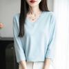 Spring And Summer New White MercerizedCropped Sleeve T-shirt Feminine Joker Bottoming Shirt Half Sleeve