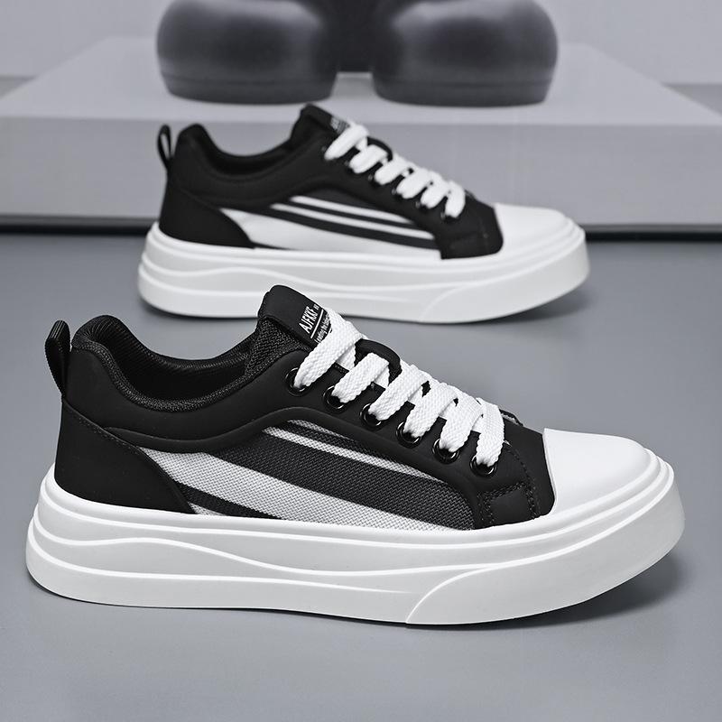 

Summer new breathable mesh casual Korean version of thick-soled lightweight low-top board shoes color matching fashion versatile trend men s shoes 44