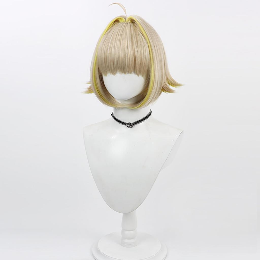 LAOBAO Cosplay Wig Elegg Wig Blonde Bob Heat Resistant Disguise Wig Costume Accessory Party Festival Halloween Costume Cosplay Wig (Elegg)