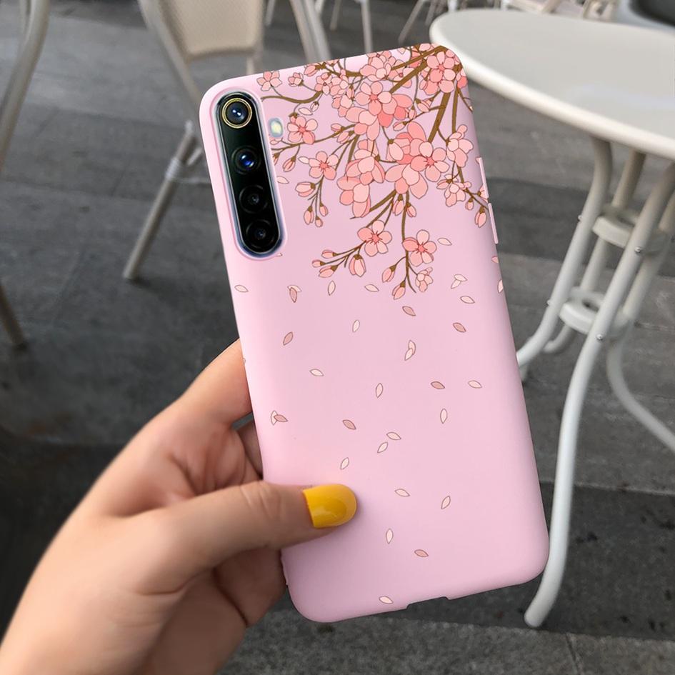 For Realme 6 6 Pro Case Cute Milk Cow Flower Patterns Soft Back Cover For OPPO Realme 6 6S 6Pro RMX2061 Coque Funda Realme6 Capa