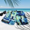 Swimming Trunks Mid-rise Geometric Color Block Design Quick Drying Breathable Swimming Shorts Sun-Resistant Swimwear