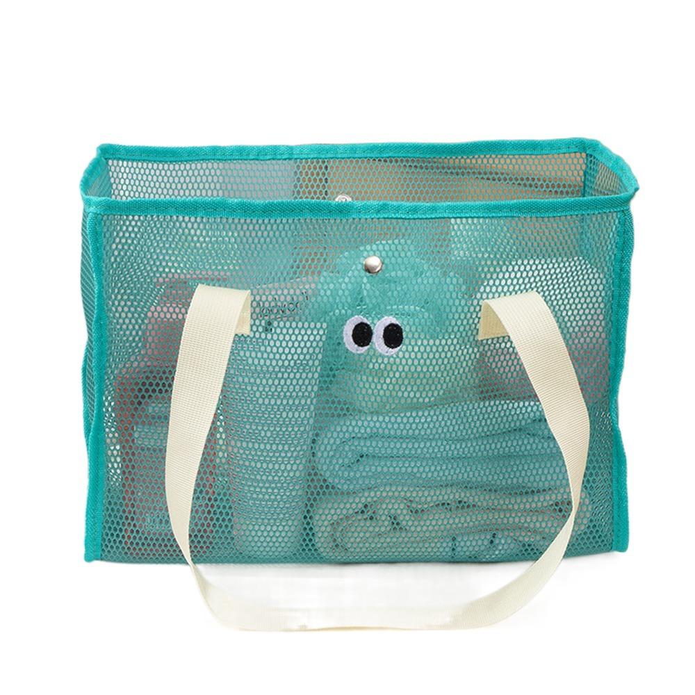 

Складная пляжная сетчатая сумка с ручкой, большие глаза, органайзер для туалетных принадлежностей для путешествий, косметичка зелёный
