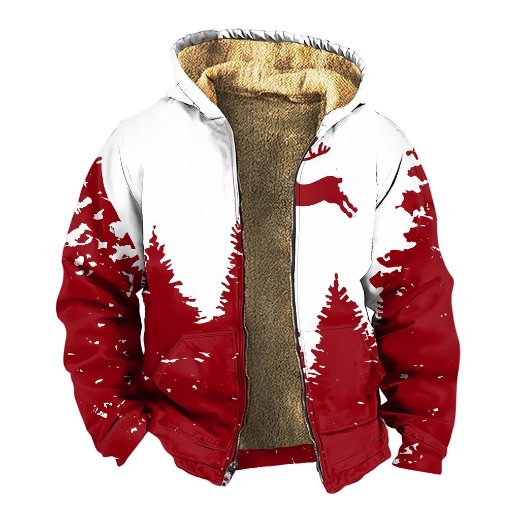 Mansjacka med dubbelficka förtjockad knapp med fickinsats bomullsjacka