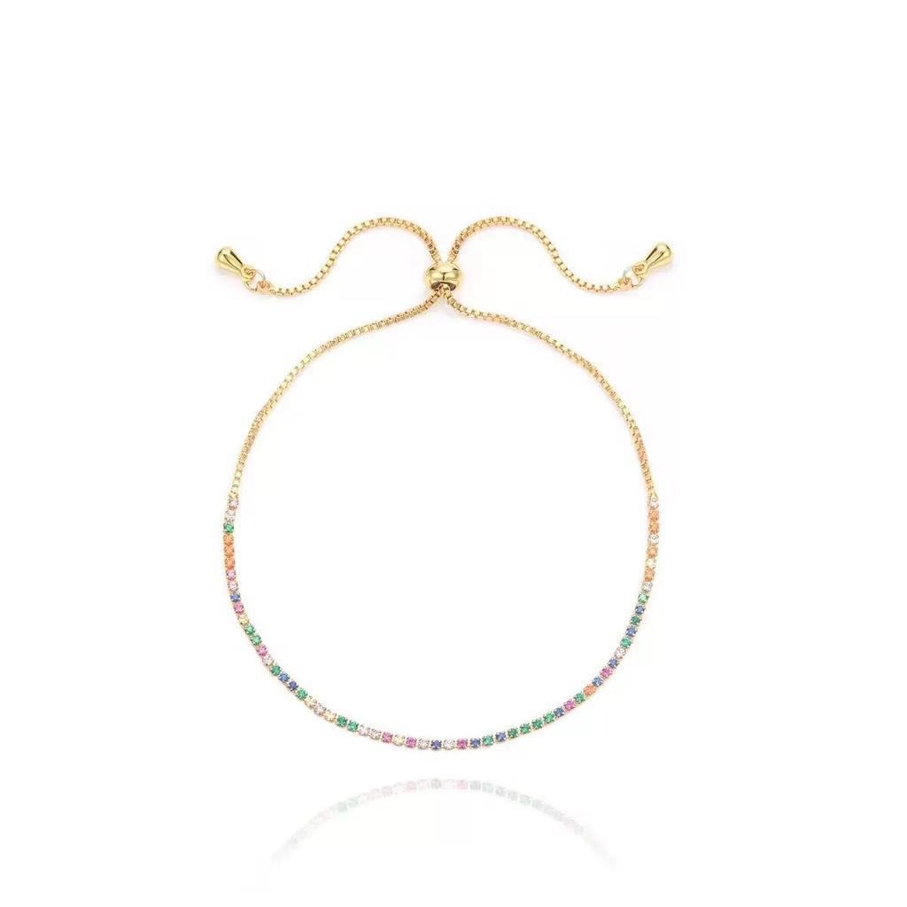 Exquisites vergoldetes Zirkonia-Pavé-Armband mit fortschrittlichem Ausziehdesign