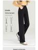 Women's 2025 High-Waisted Black Slimming Straight-Leg Jeans – New Spring/Autumn Elastic Wide-Leg Style