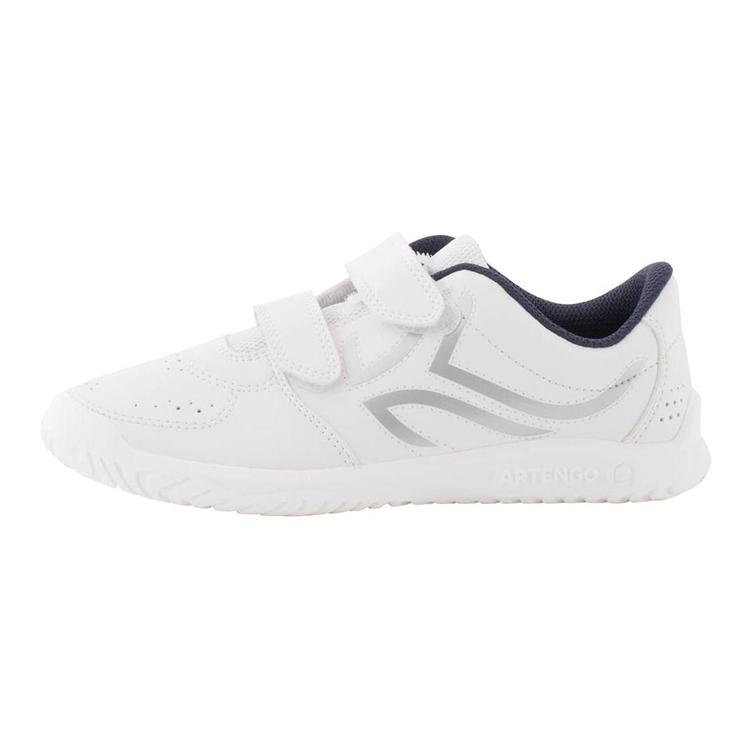 DECATHLON Slip Resistant, Abrasion Resistant, Breathable Low Top Kids Lifestyle Shoes Silver White Kids'
