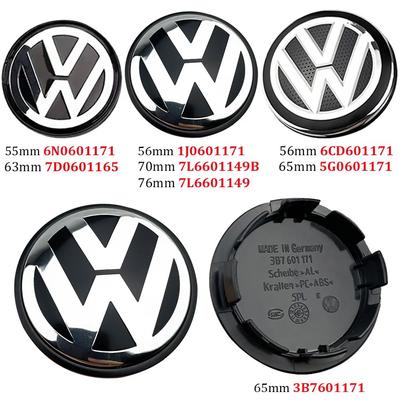 VW 3B7601171 4pcs Wheel Center Hub Caps 56mm 65mm For Peugeot VW GTI Scirocco Polo T5 Passat B6 Golf Tiguan Jetta T-ROC 1J0601171