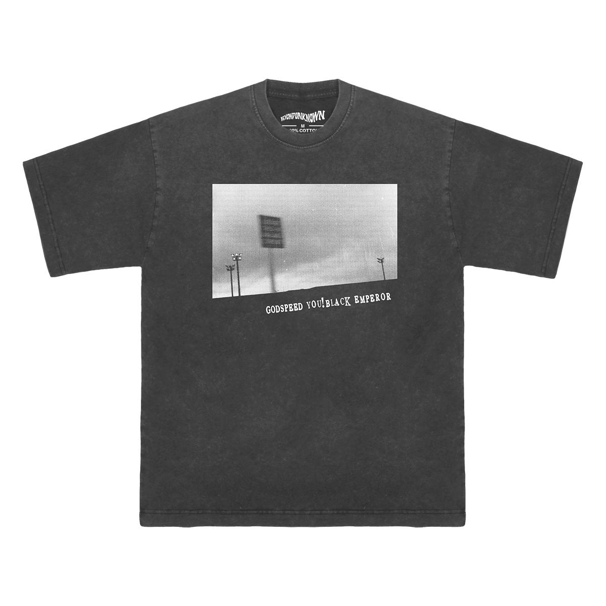 Black Emperor TShirt Post Rock Band Sigur Ros Men Washed Long Short Sleeves Mens Clothing Short Sleeves Cotton Print Shirt S