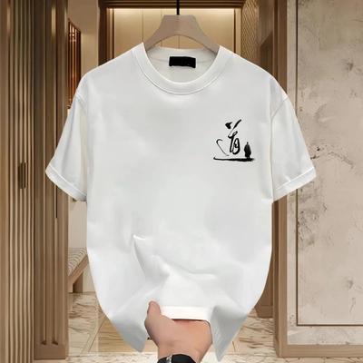 Damen Herren Baumwolle T-Shirt Rundhals Kurzarm T-Shirt Mode Schwarz Weiß Oberteil Bequeme Weiche T-Shirts
