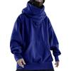 Pánská pevná vintage mikina s vysokým límcem a vysokým výstřihem High Street Hip Hop Pullover