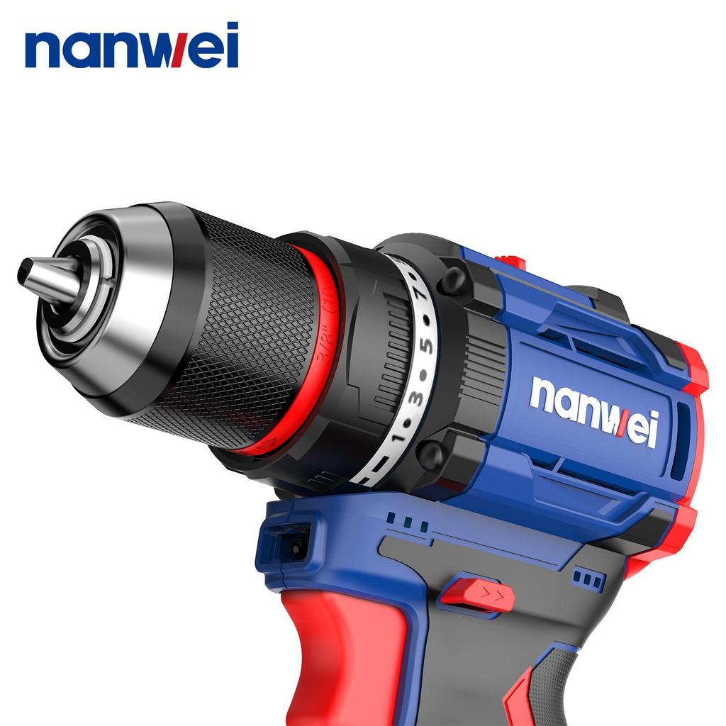 NANWEI 45N Electric drill 10 mm with two-speed function, 16V, brushless motor