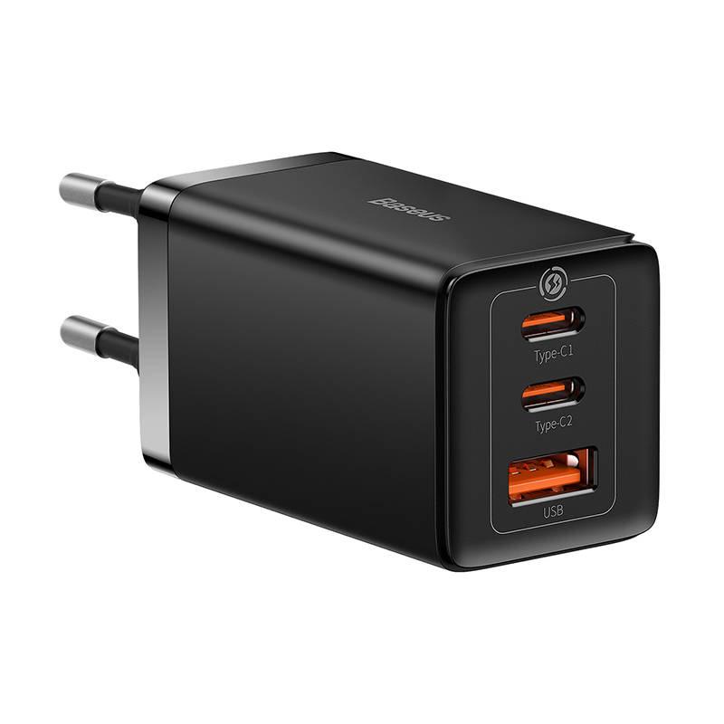 Network Charger Baseus Gan5 Pro 2Xusb-C + Usb, 65W (Black)