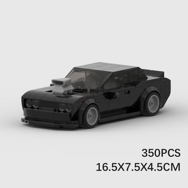 

Творческий гараж Dodge Challenger Cyberpunk Charger Dom Racing Speed Champion Racer Строительные блоки Игрушки для мальчиков Подарки