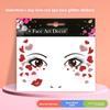 Glitter Face Art Stickers, Self-Adhesive Face Decor Decals for Halloween, Carnival, Festival and Party Makeup