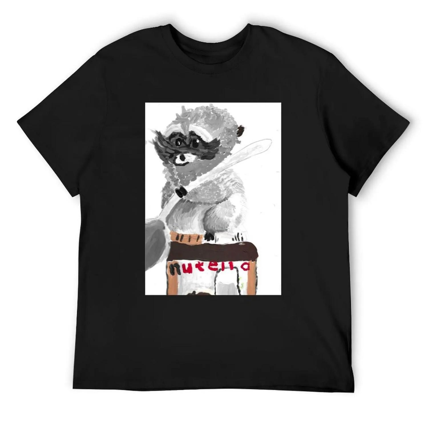 

Choco Loves Nutella T-Shirt plain vintage t shirts Luxury man big and tall t shirts for men XXXXXL чорний
