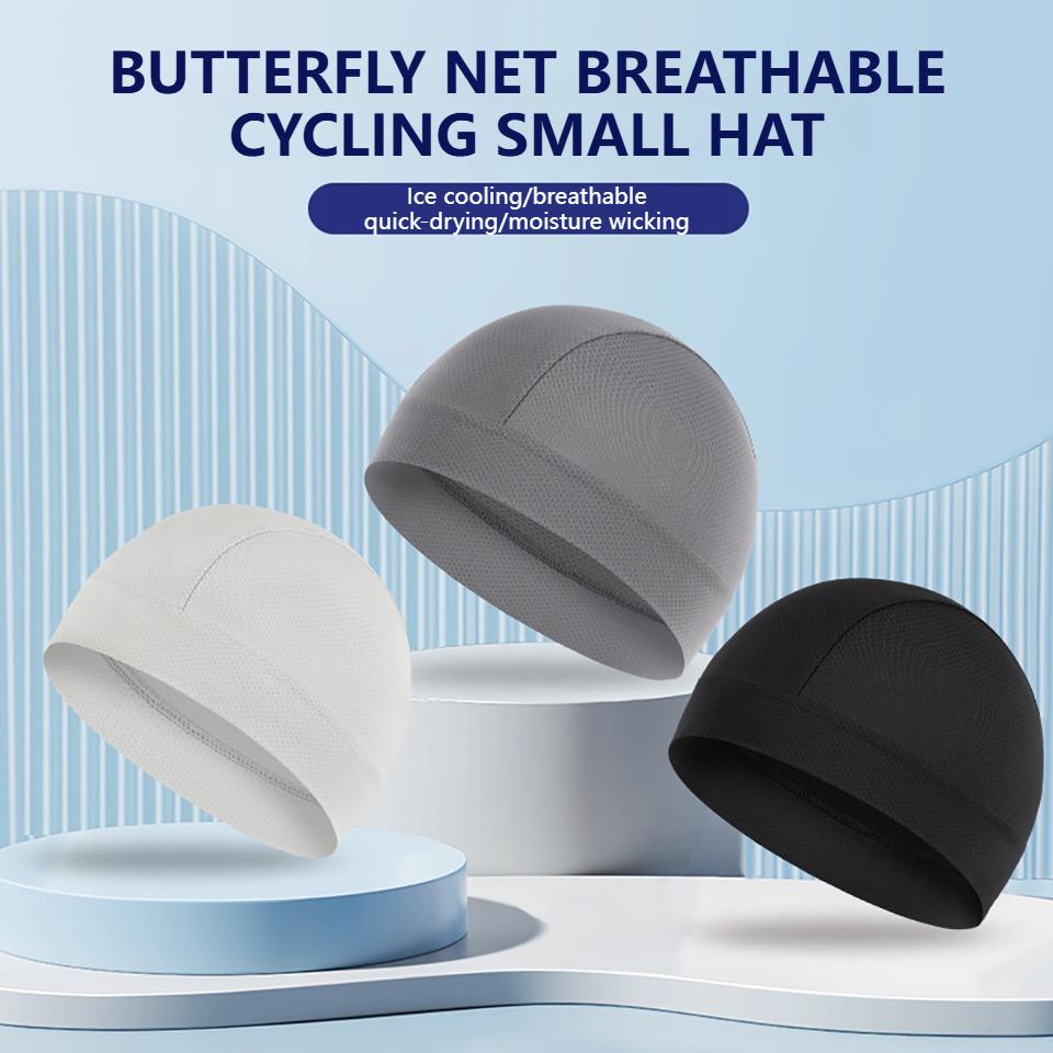 1Pcs Summer Hat Sunproof High Elastic Ice Silk Mesh Cooling Bike Helmet Liner Outdoor Sports Running Hat Men Women Unisex
