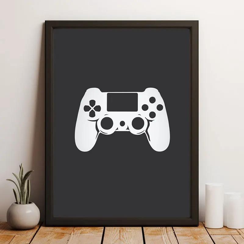 Gaming Poster Prints Minimalist Canvas Painting Game Handle Games Room Wall Art Boys Bedroom Decor Gift Video Game Man Cave Art