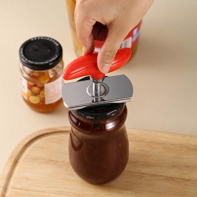Abridor de latas manual ajustável abridor de jarras de vidro abridor fácil utensílios de cozinha abridor de tampa giratória