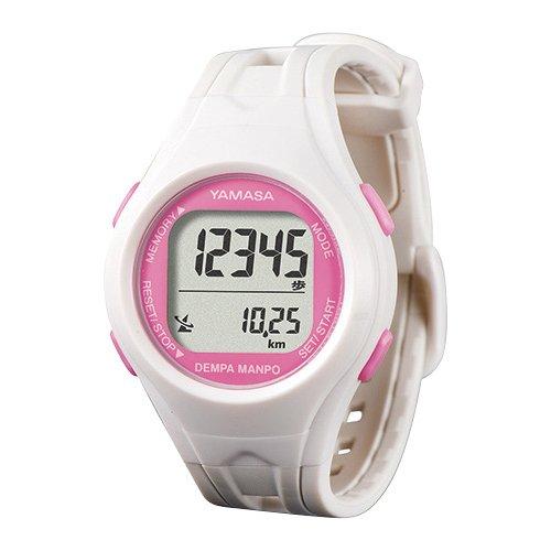 

Taihei Sangyo [Yamasa] YAMASA TM-460W P Radio-Controlled Digital Pedometer Watch for Men and Women, 36mm White/Pink, for Wearing on the Left Wrist, Id