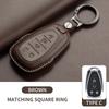Leather Car Key Case Cover Holder Keychain Shell for Chevrolet 2017 2018 2019 Malibu Camaro Cruze Traverse Sonic Volt Equinox