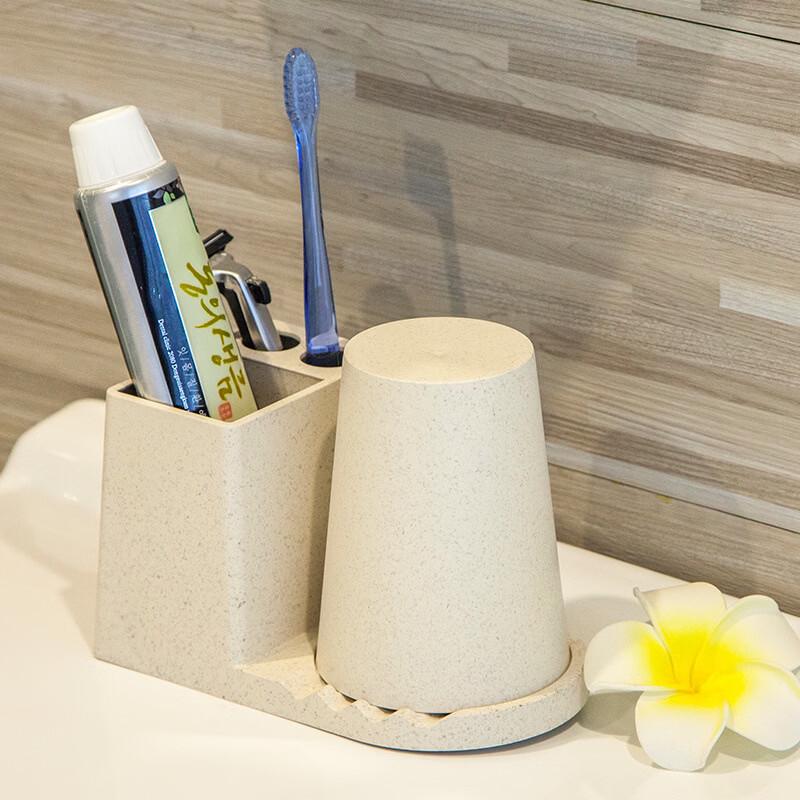 Cmaos Wheat Fiber Toothbrush Holder and Cup Set
