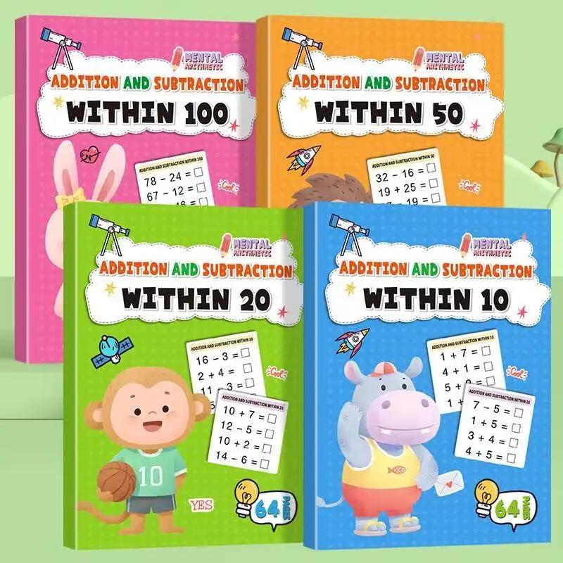 Addition and Subtraction Arithmetic Exercise Book Quick Calculation Math Training Math Arithmetic Books 10-100
