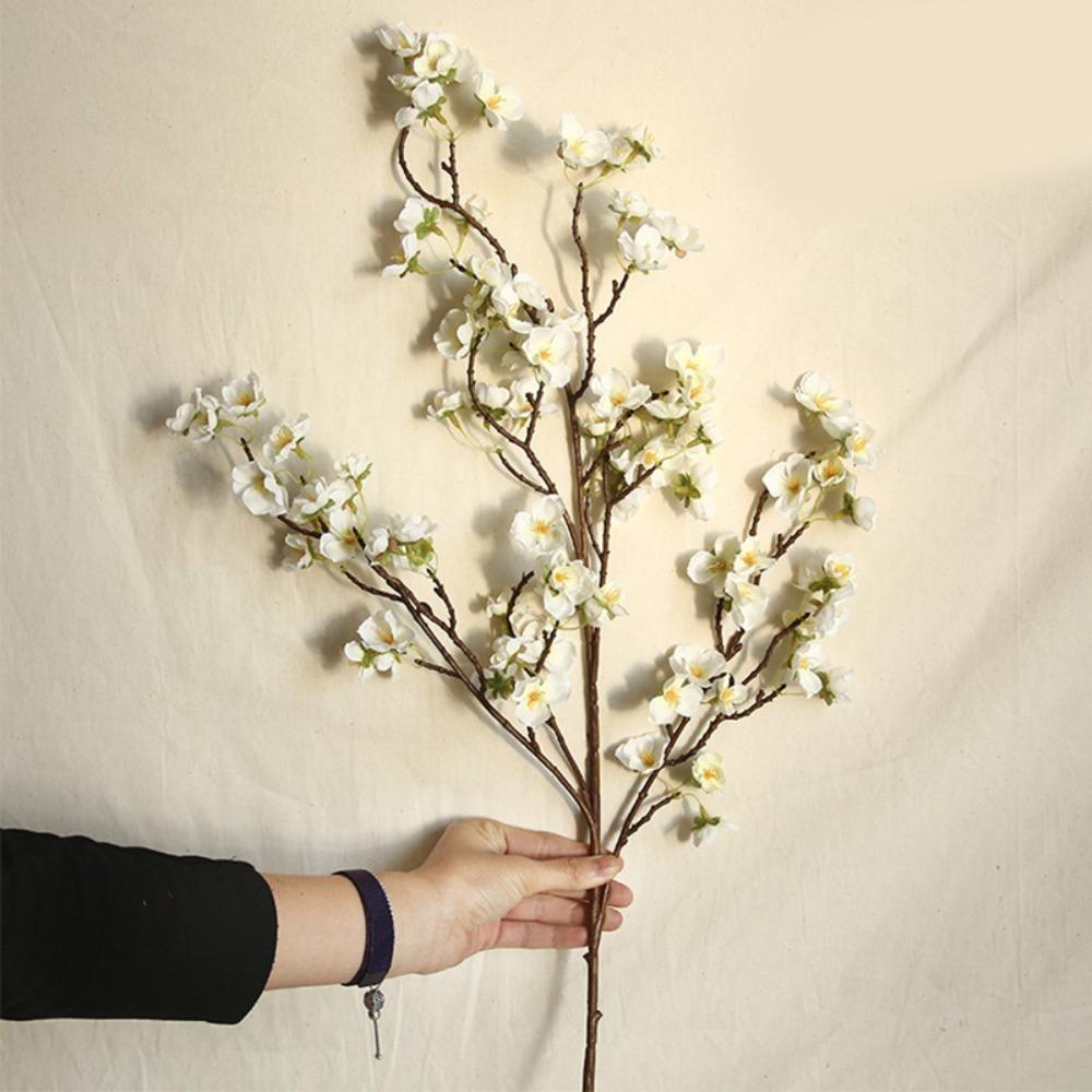 Deep Pink Color Cherry Blossom Branches 4 Branches Silk Cherry Blossoms Home Decor