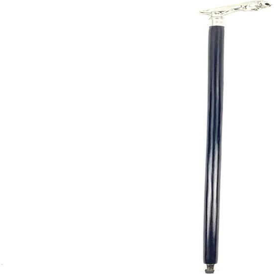 Hůl ve starožitném stylu, viktoriánská, vintage, designová, mosazná rukojeť, dřevěná vycházková hůl