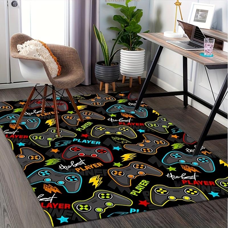 Gaming Controller Pattern Rug Stain-Resistant  Washable Living Room, Bedroom, Kitchen Mat Sofa  Office Rug Home Decor