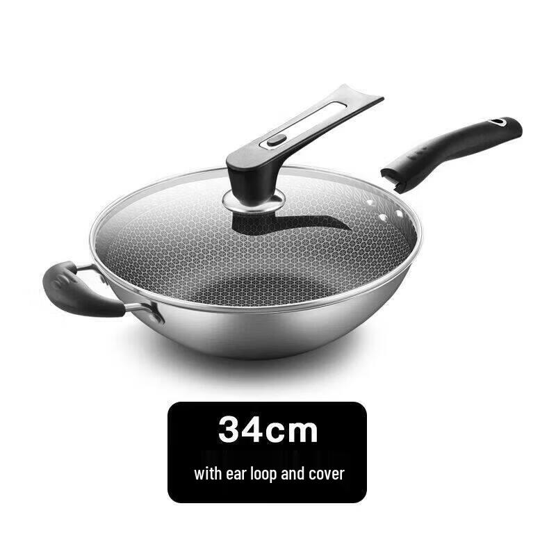 Qiwei Home Non-stick 304 Stainless Steel Wok