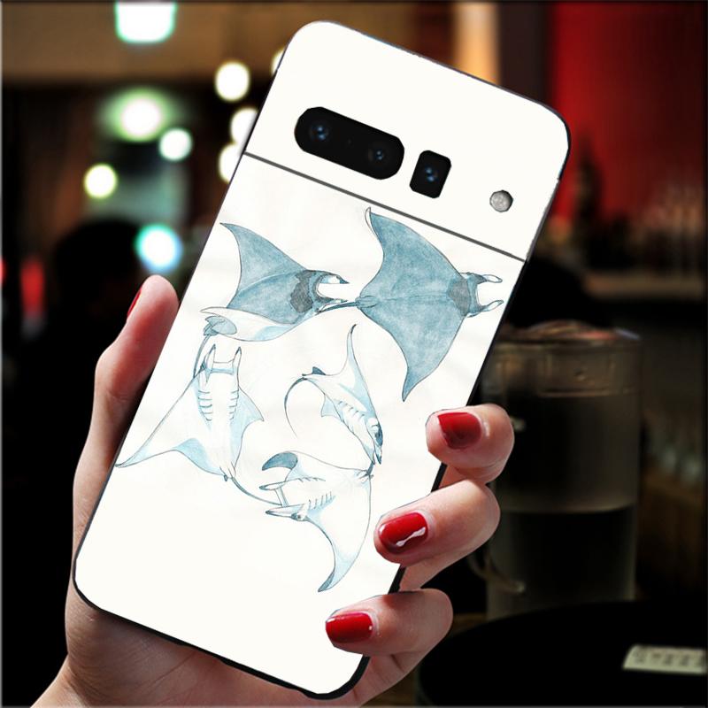 Phone Case For Google Pixel 10 9 Pro XL 9A 8 7 6 Pro Pixel 8A 7A 6A Pixel 8 7 6 5 Ocean Animal Manta Rayjpg