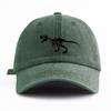 pc Black T Rex Print Washed Baseball Cap for Adults  Minimalist Retro Style Casual Soft Adjustable Dad Hat Perfect As Gift