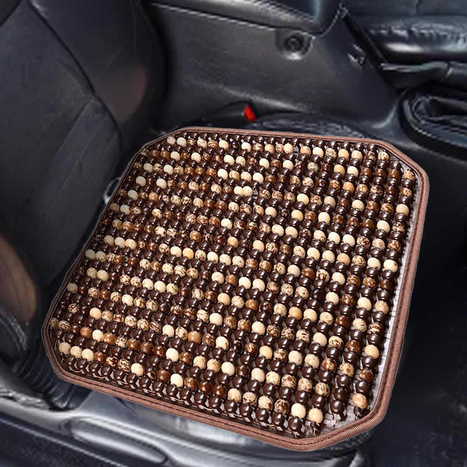

Car Cooling Mat, Seat Cover with Wooden Beads, Summer Interior, Massage Cushion for коричневий