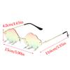 Stylish Cloud Lightning Sunglasses for Girls Boys Photo Props Travel Hip Hop Sunglasses Frameless Hip Hop Glasses