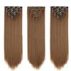 22" Hair Extensions 56cm Natural Hairpieces Straight Synthetic Clip In Hair Extentions