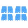 8PCS Reusable Ice Packs Leakproof PE Plastic Freezer Packs Multifunctional for Lunch Box Cooler Bag Cooling Fan