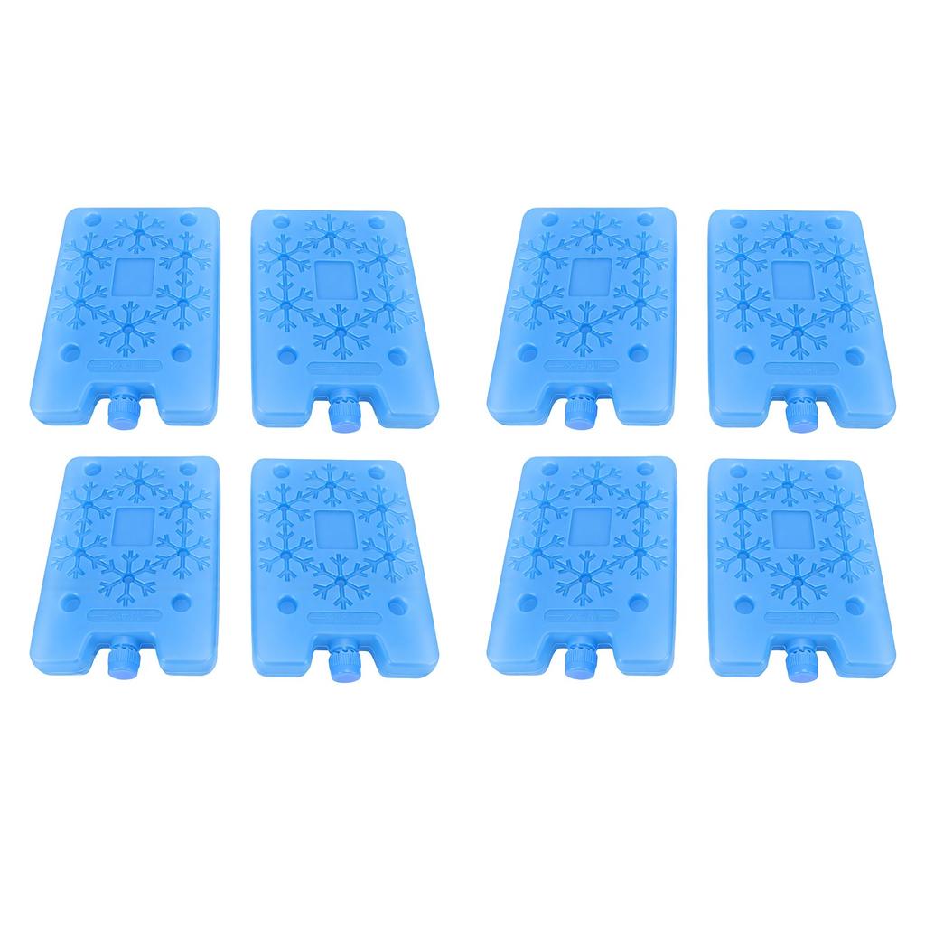 8PCS Reusable Ice Packs Leakproof PE Plastic Freezer Packs Multifunctional for Lunch Box Cooler Bag Cooling Fan