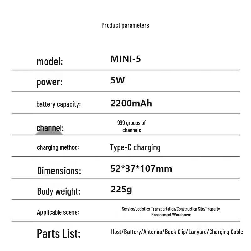 Obousměrná radiostanice Baofeng UV-5R MINI-5 (CN verze)