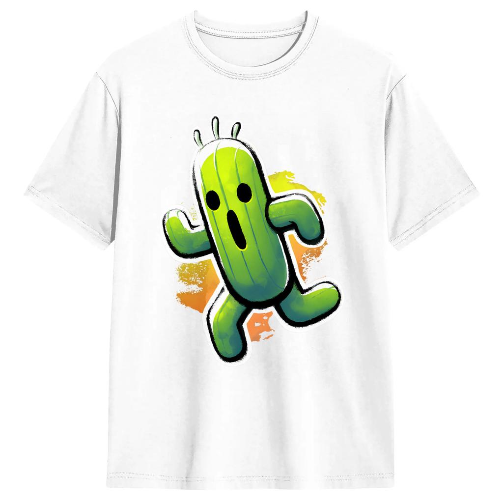 FF VII Cactuar TShirts Unisex Awesome 100 Cotton Tee Shirt Crewneck Short Sleeve T Shirts New Arrival Clothes