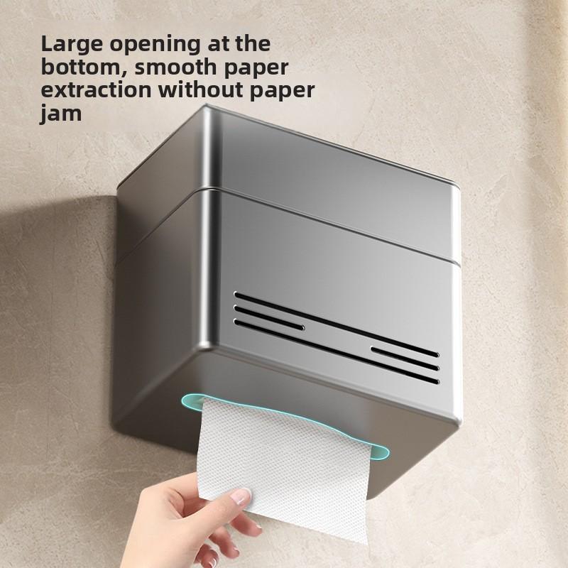 Banyo Depolama İçin Su Geçirmez Tasarımlı Modern Alüminyum Duvara Monte Tuvalet Kağıtlığı