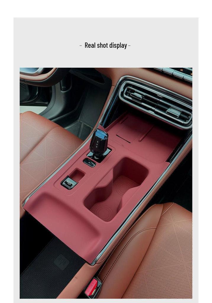 Fifth-Gen Emgrand Control Cup Holder Silicone Mat & Gear Shift Panel Sticker for Car Door & Window Protection