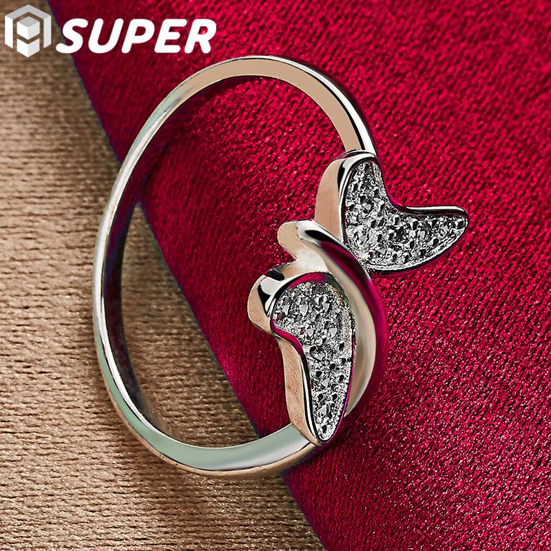 Bague papillon en argent Sterling 925, bijoux en Zircon AAA