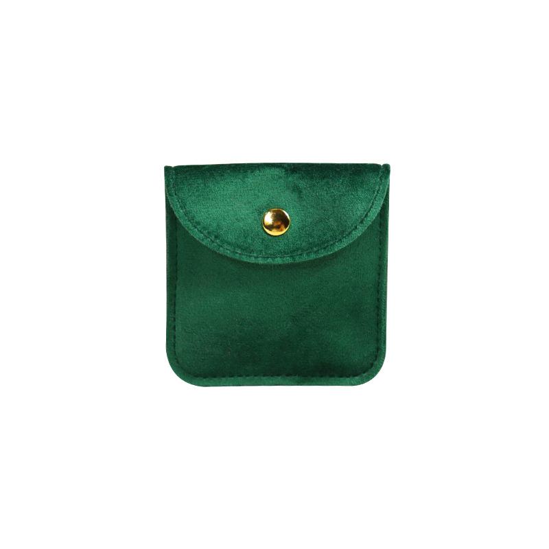 Soft Velvet Jewelry Pouch With Snap Button Mini Storage Bag For Earrings Rings Necklaces Luxury Jewelry Packaging Organizer