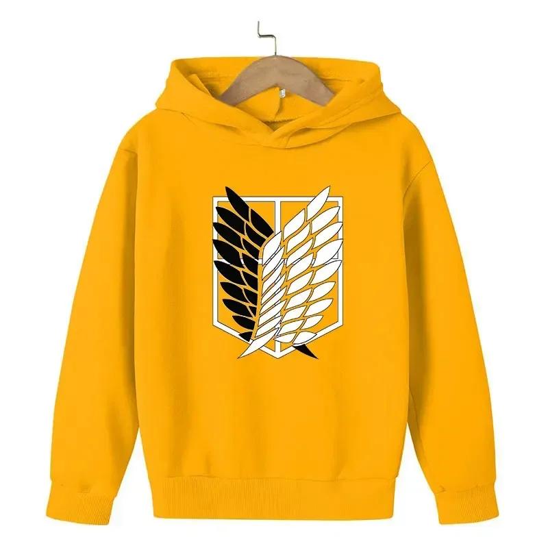 Attack Titan Aufdruck Jungen und Mädchen Frühling und Herbst Kapuzenpullover