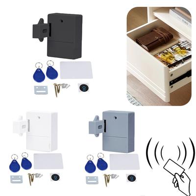 Electronic Lock RFID Electronic Cabinet Lock with 2 Key Hidden DIY RFID Lock Smart Sensor for Wooden Drawer Locker Cupboard
