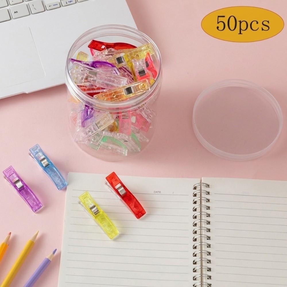 50pcs/box Portable Sewing Clips Multi-Purpose Patchwork Clips Diy Supplies Fabric Clips Embroidery